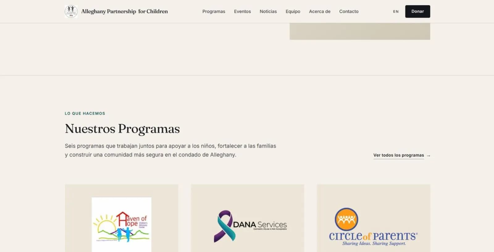 Alleghany Partnership for Children screenshot 2