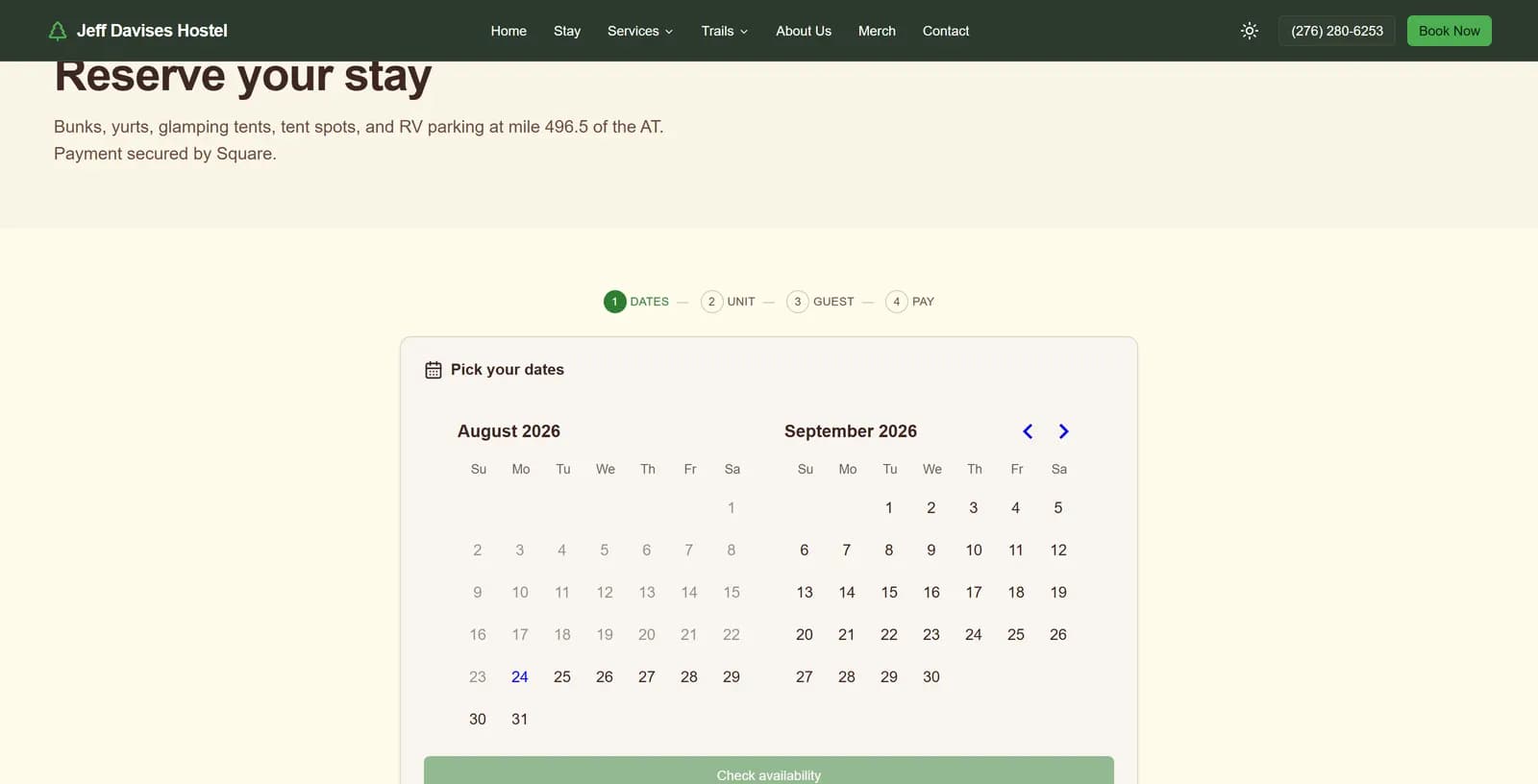 Jeff Davis's Hostel screenshot 2